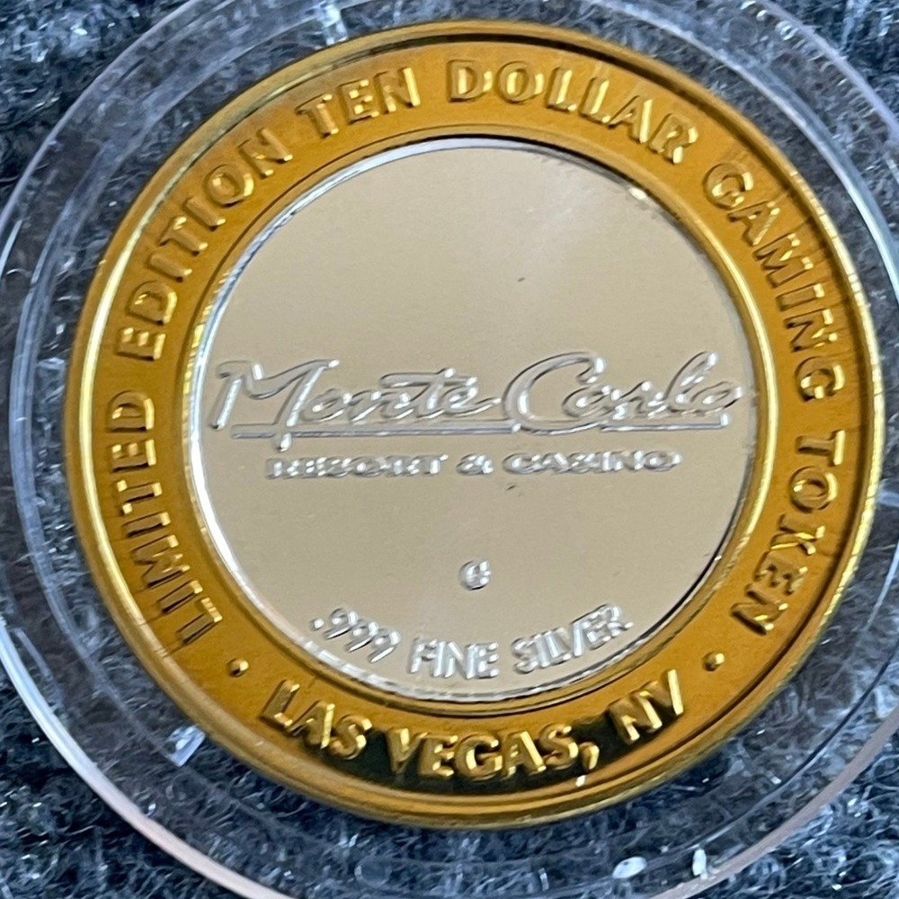 Monte Carlo Las Vegas $10 Silver Strike Token Blackstone's Steak House .999 Fine